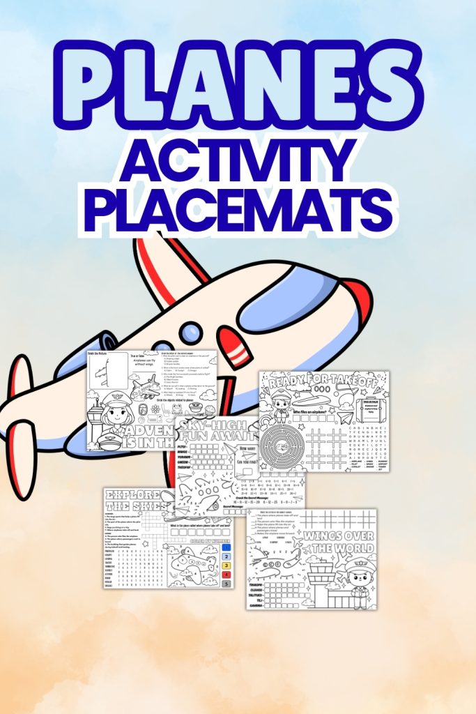 Planes Activity Placemats