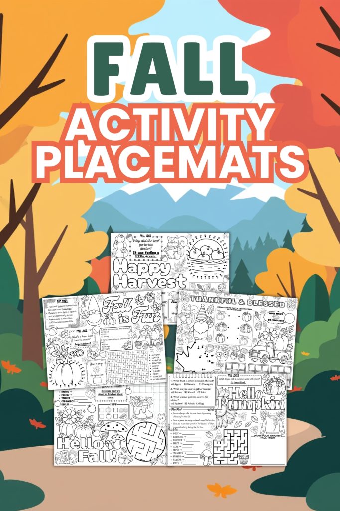 fall activity placemats