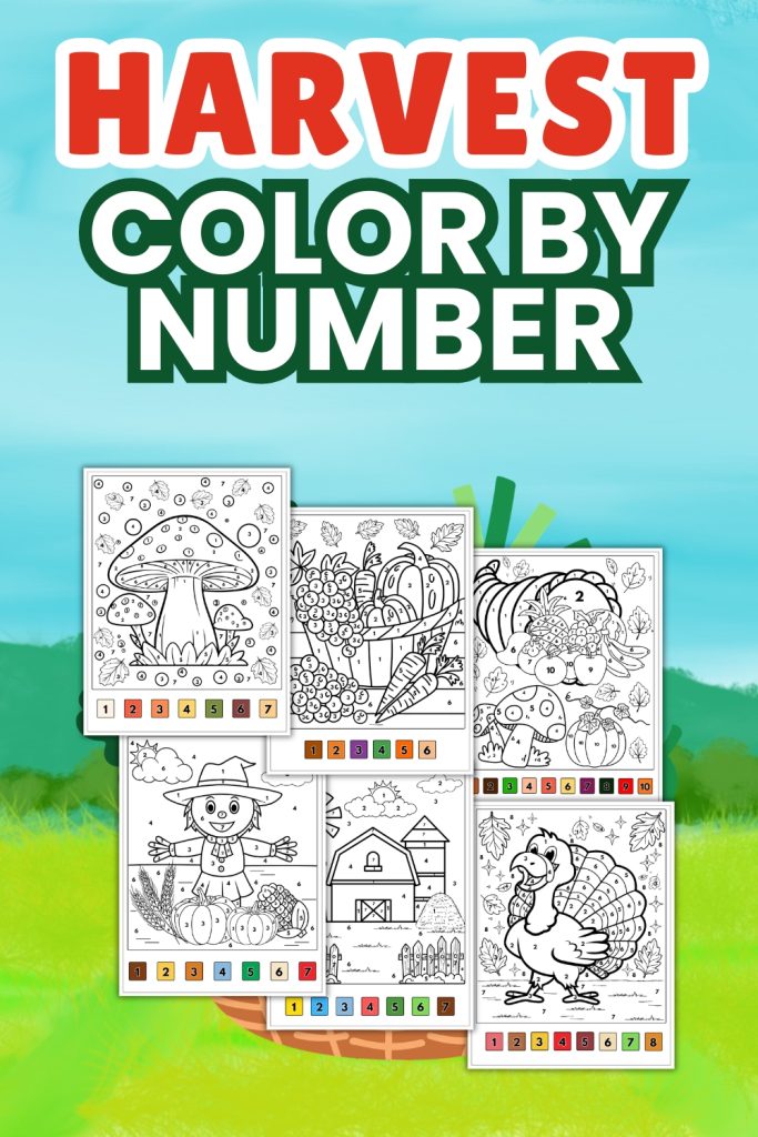 Harvest Color By Number Pages