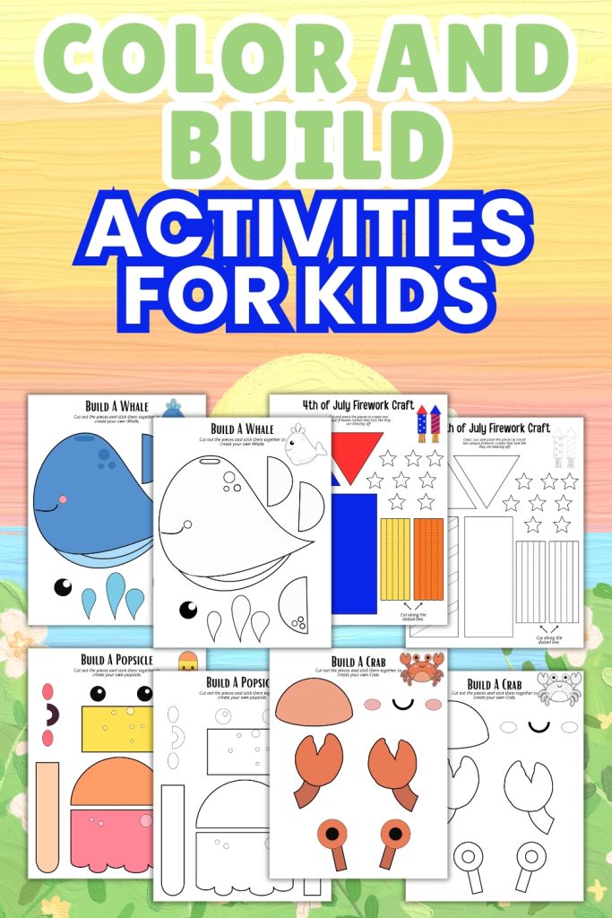 color and build activities for kids