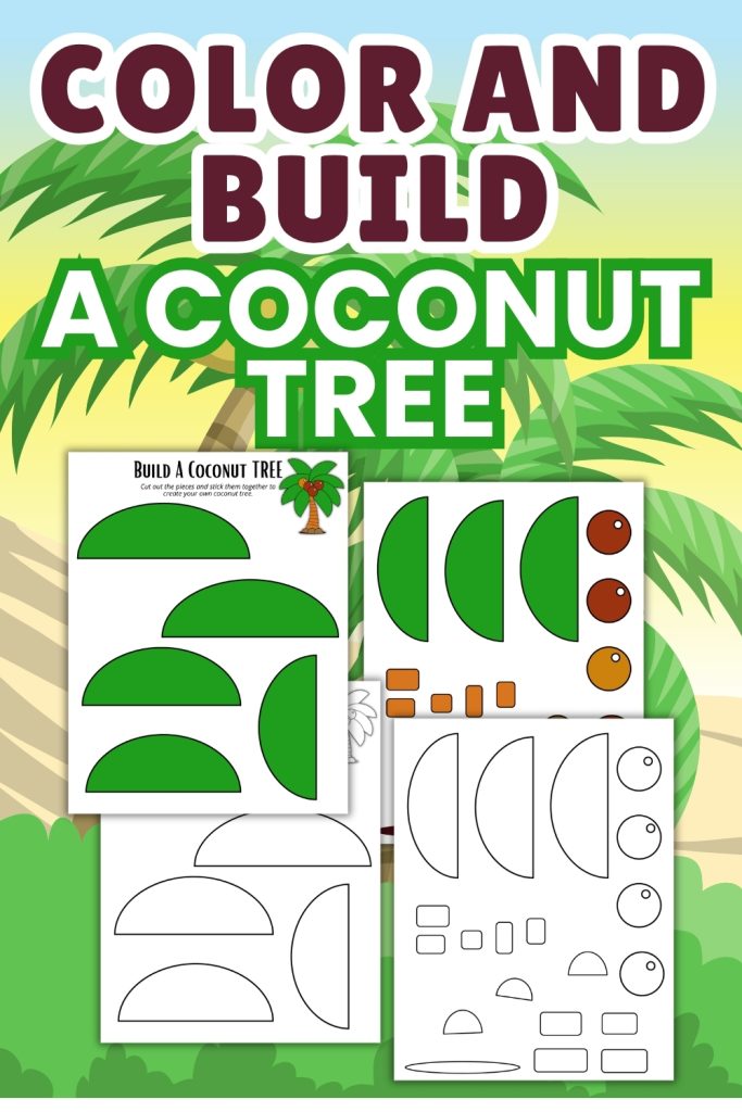 Color and Build a Coconut Tree