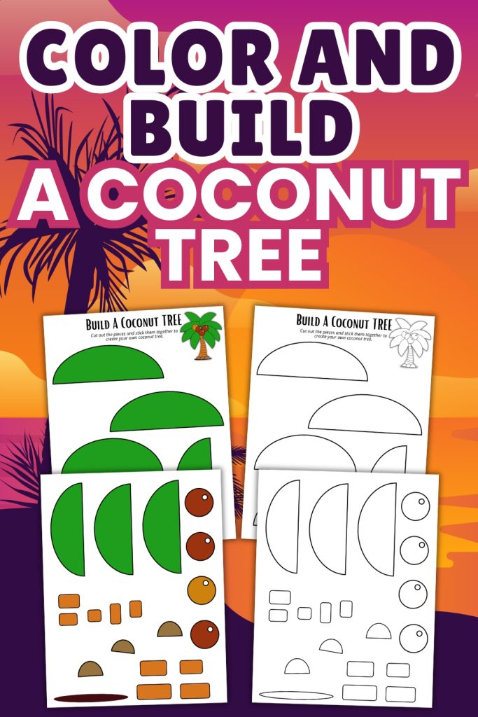 Color and Build a Coconut Tree