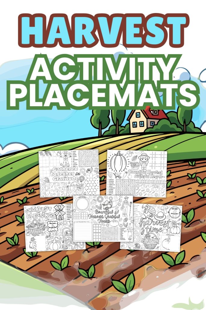 harvest activity placemats