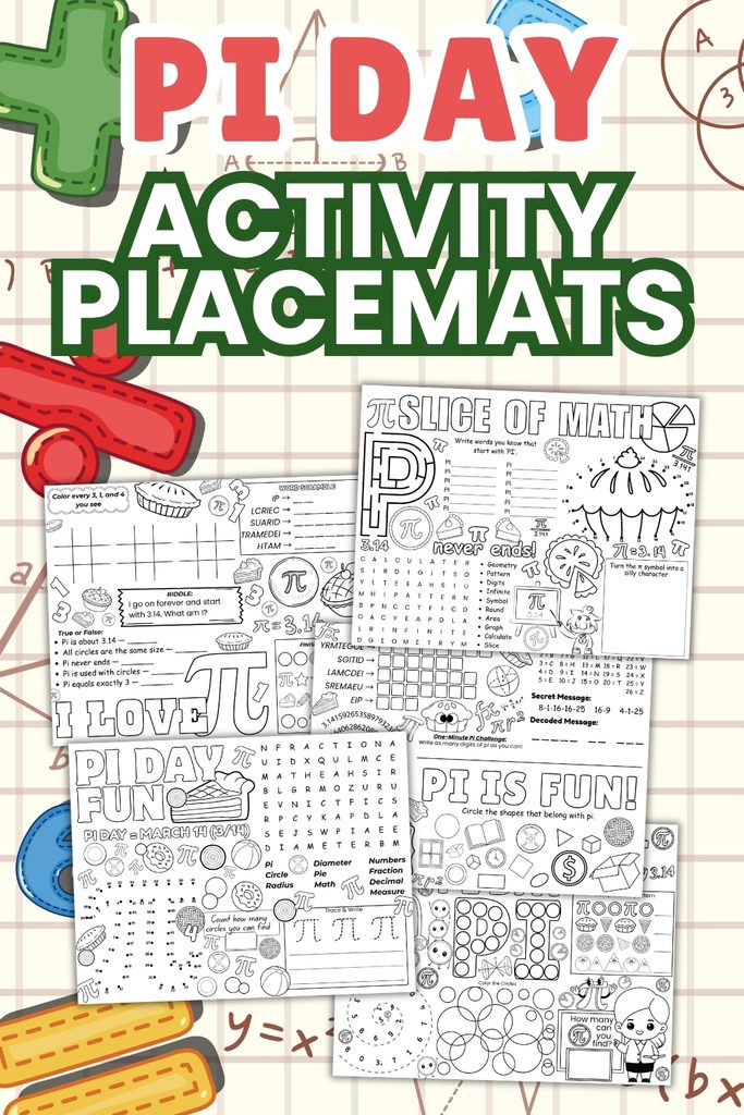PI Day Activity Placemats