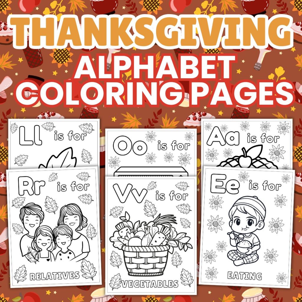 Thanksgiving Alphabet Coloring Pages