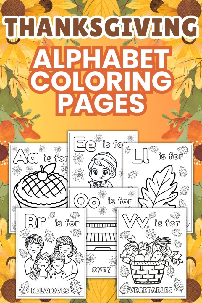 Thanksgiving Alphabet Coloring Pages