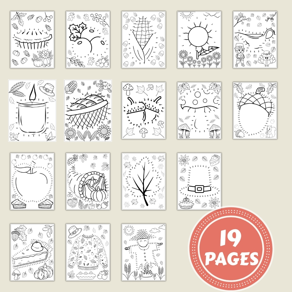 Thanksgiving Dot to Dot Pages