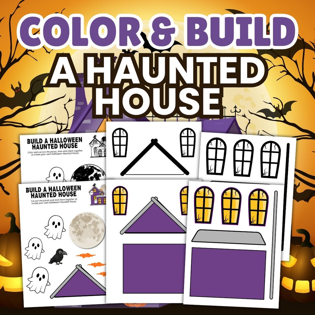 color and build a haunted house