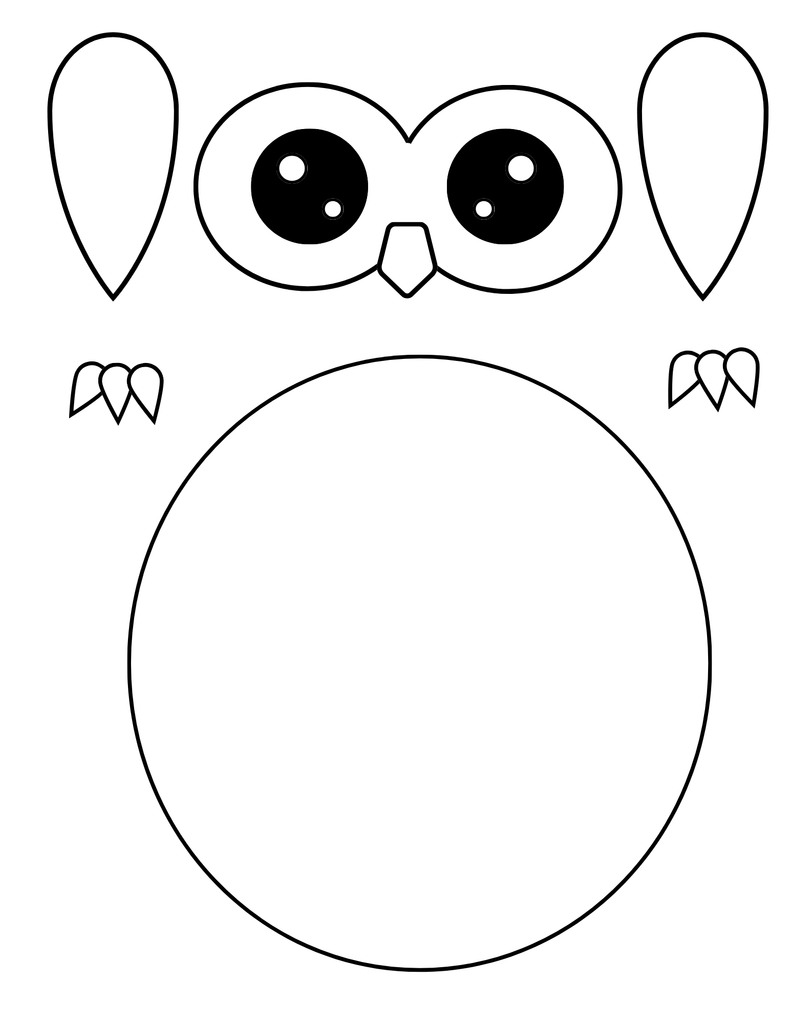 Color and build a spooky owl with a witch hat and fun Halloween accents