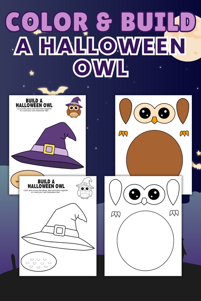 Color and Build Halloween Owl