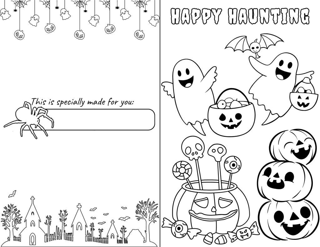 A playful collection of friendly ghosts and pumpkins celebrating Halloween.